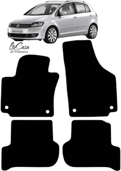 Vw Golf 5 Plus (2004-2009)UYUMLU Lacasa Automotive Velur Halı Paspas