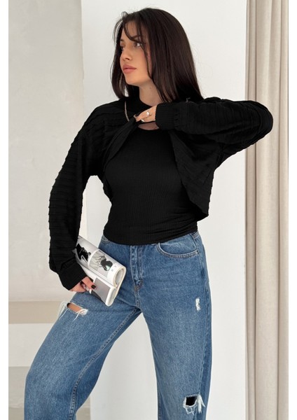 Kadın Dokulu Atlet & Kolye & Sweatshirt Takım – Sıcak & Şehirli Stil modelleri