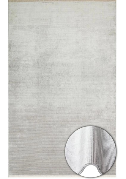 Como Nap 01 Grey viskon & Floş Sık Dokuma Modern Salon Halısı