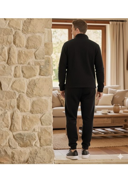 Erkek Polar Fermuarlı Pijama 2'li Takım modelleri