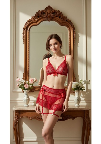 Kırmızı Fiyonklu Fantezi Gecelik fiyatları