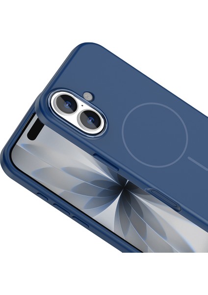 iPhone 17 Uyumlu Kılıf Edi Silikon M-Safe Şarj Özellikli Lacivert fiyatları