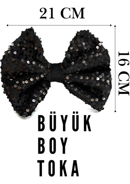 Saç Tokası - Büyük Boy Pullu Saç Tokası K Siyah fırsatları