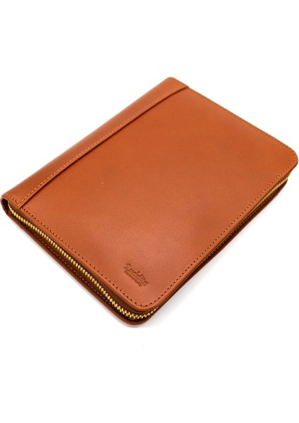 Writers Deri Kalem Çantası Camel