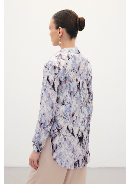 Klasik Desenli Gömlek - Mavi