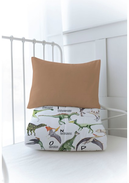 Organik Baskılı Bebek (100X150 Cm) Yorgan Seti - Iconic Serisi - Dinozor Alfabesi modelleri