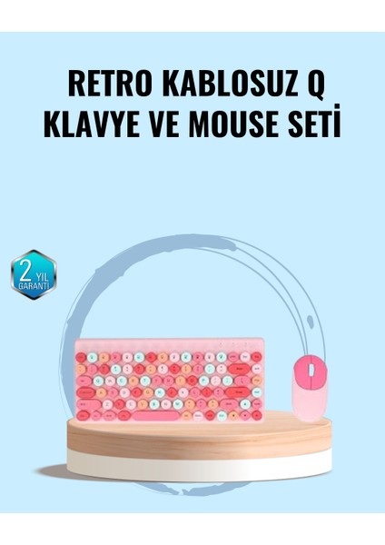 Bluetooth Klavye ve Mouse Kombinasyonu – USB Alıcılı, Kompakt, Uzun Ömürlü