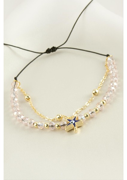 Deniz Yıldızı Kristal Zincirli Bileklik