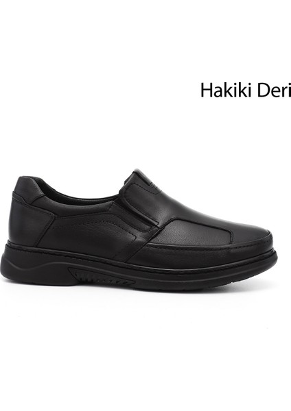 Erkek Siyah Kemik Çıkıntısına Özel Hakiki Deri Ayakkabı