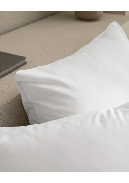 Manon %100 Pamuk Yastık Kılıfı Seti - Beyaz fırsatları