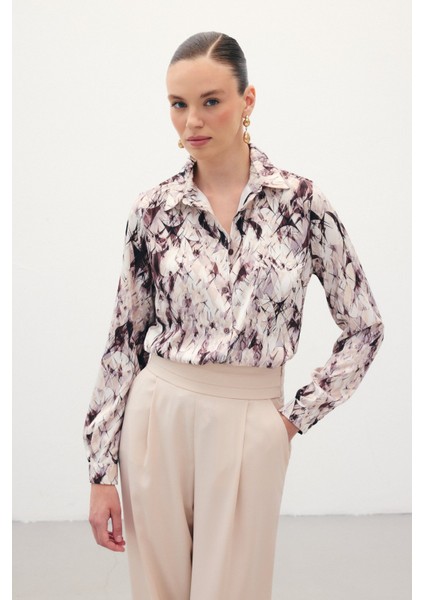 Klasik Desenli Gömlek - Kahve modelleri