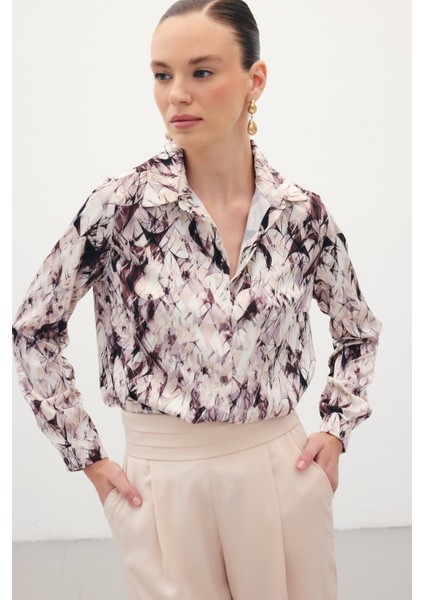 Klasik Desenli Gömlek - Kahve fırsatları
