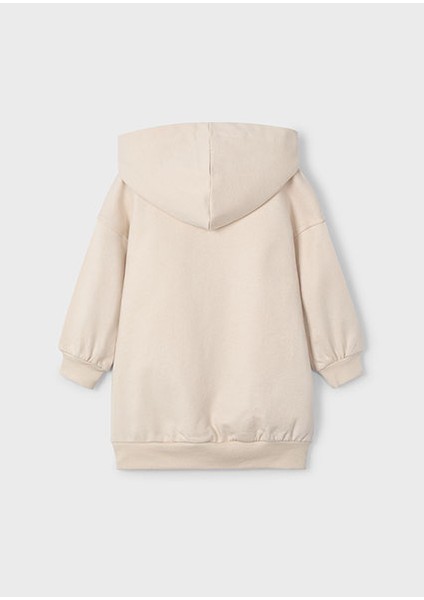 Kız Çocuk Bej Kapüşonlu Elbise 4928 fiyatları