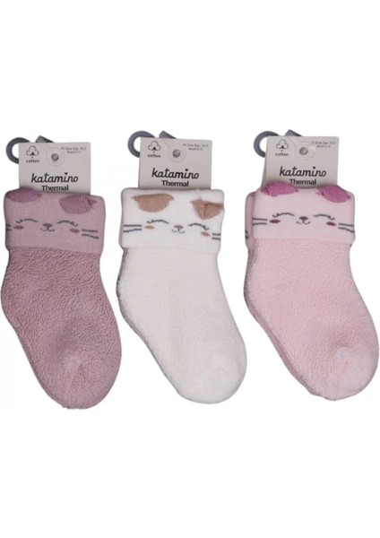 Katamino Mikaya Kız Bebek Havlu Soket Çorap K45913 Asorti