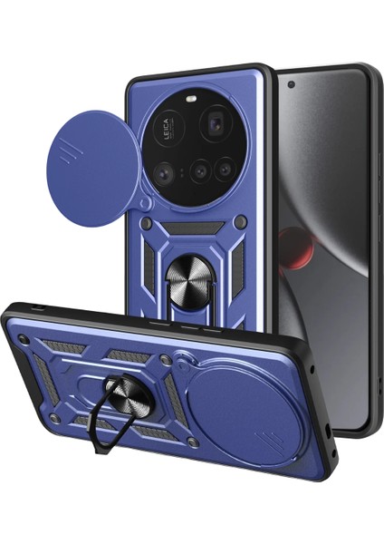 Resveq Newface Xiaomi Mi 15 Ultra Kılıf Pars Lens Yüzüklü Silikon - Lacivert