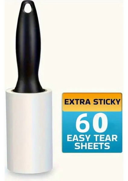 Yapışkanlı Kedi Köpek Tüy Toz Saç Toplayıcı Rulo Aparatı (60 Yaprak)