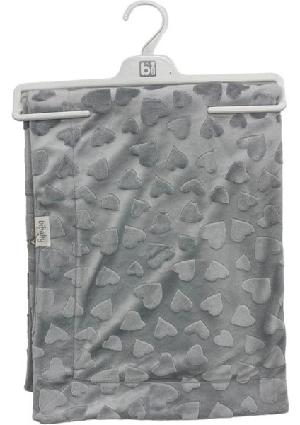 Bibaby Jacquard Heart 82X90 Battaniye 64727 Gri