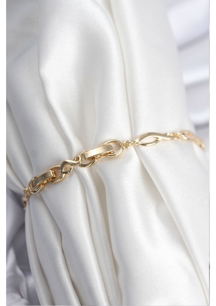 Pirinç Vıp Seri Gold Renk Sıralı Damla Model Kadın Bileklik - TJ-BB7932 fırsatları