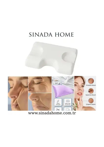 Beauty Güzellik Yastığı Anti Aging Yaşlanma Karşıtı, Kırışıklık Önleyici Visco Ortopedik Yastık