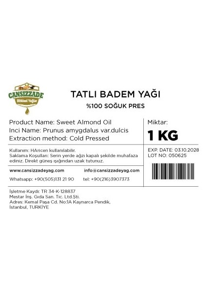 Badem Yağı (Tatlı) 1kg modelleri