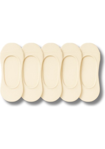 Kadın Bej Pamuklu Babet Çorap 5’li Paket