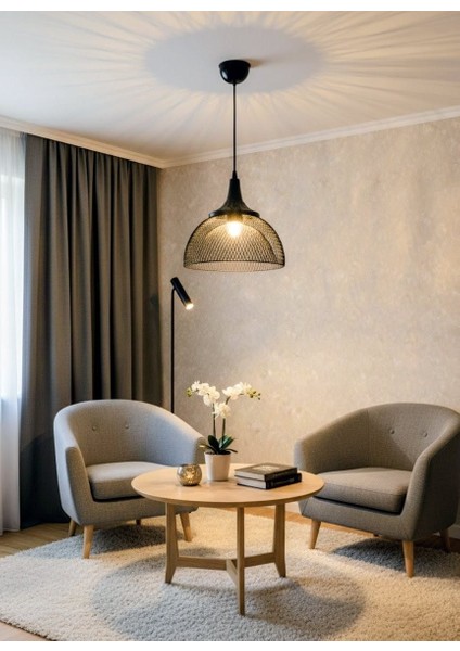 Rio Tekli Siyah Sarkıt Avize Salon Oturma Odası Çocuk Odası