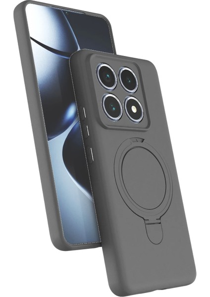 Resveq Newface Xiaomi Mi 14T Pro Regal Magsafe Standlı Kapak - Titan Gri