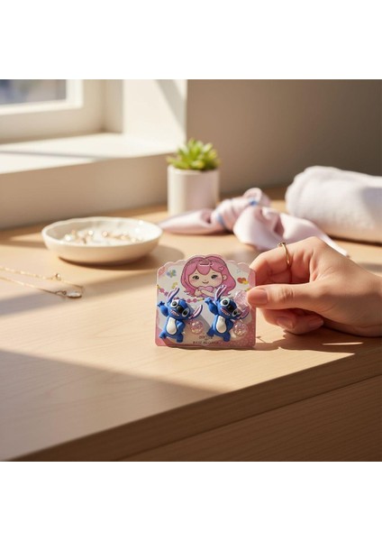 2'li Set Stitch Figürlü Toka - Mavi