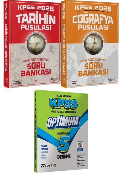 2026 Kpss Tarihin Coğrafya Pusulası Soru Bankası - Lisans Optimum 5 Deneme