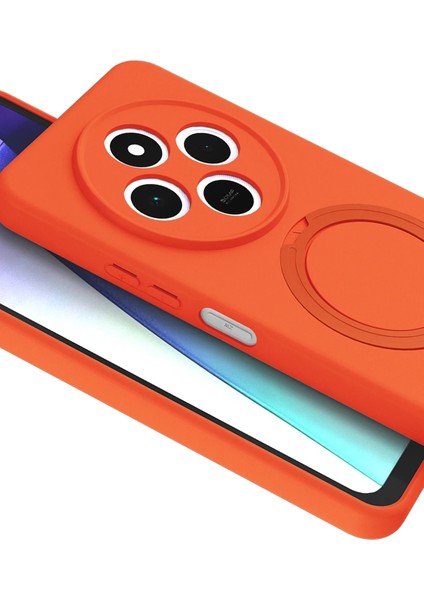 Resveq Newface Xiaomi Redmi 14C Regal Magsafe Standlı Kapak - Turuncu modelleri