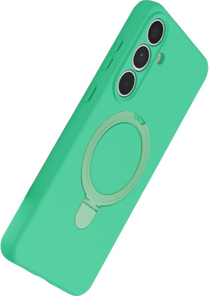 Resveq Newface Samsung Galaxy S24 Fe Regal Magsafe Standlı Kapak - Yeşil modelleri