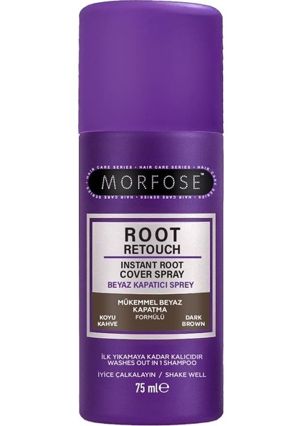 Beyaz Kapatıcı Sprey Koyu Kahve 75 ml