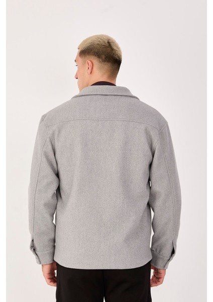 Erkek Kaşe Gömlek Yaka Ceket Fermuarlı Şık Mont fiyatları