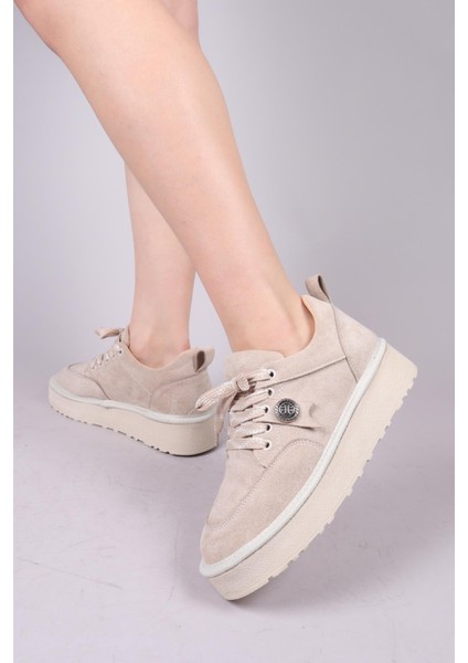 Elandra Tokalı Süet Sneaker Bej fiyatları