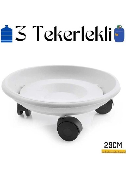 Engithalat Tekerlekli Damacana ve Tüp Altlığı Beyaz