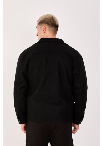 Erkek Kaşe Gömlek Yaka Ceket Fermuarlı Şık Mont fiyatları