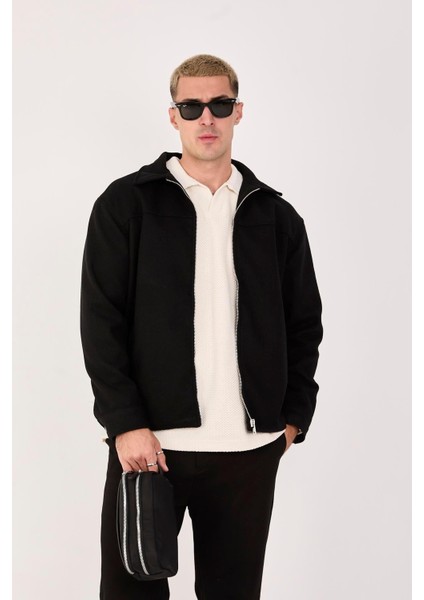 Erkek Kaşe Gömlek Yaka Ceket Fermuarlı Şık Mont modelleri