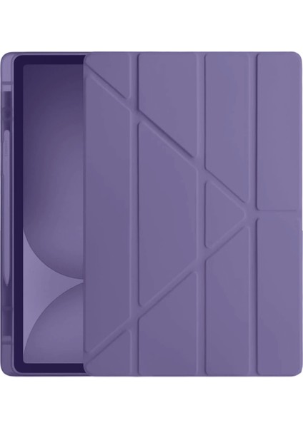 Resveq Newface Samsung Galaxy Tab S10 Fe Plus 13.1 Kalemlikli Hugo Tablet Kılıfı - Mor