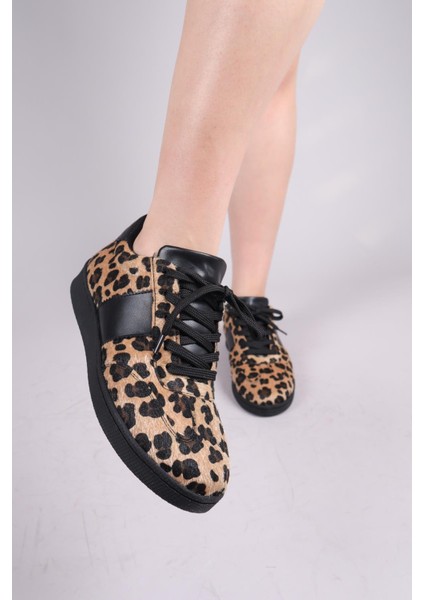 Carver Leopar Desenli Sneakers Siyah modelleri