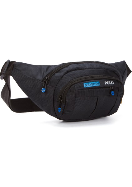 Su Geçirmez Kulaklık USB Çıkışlı Unisex Siyah Çapraz Askılı Bel Omuz ve Spor Çanta