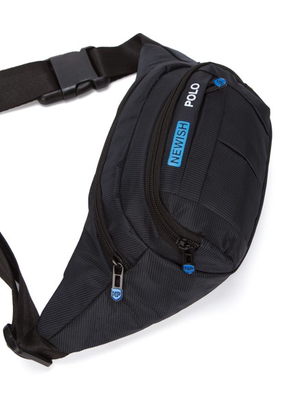 Su Geçirmez Kulaklık USB Çıkışlı Unisex Siyah Çapraz Askılı Bel Omuz ve Spor Çanta