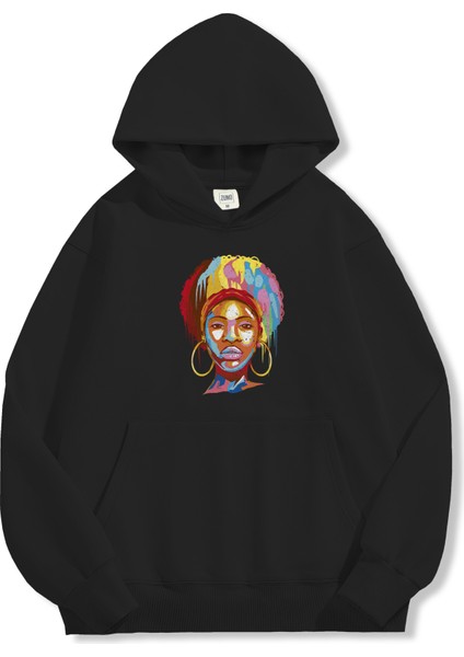 Unisex Sweatshirt Oversize Hoodie Afro Woman