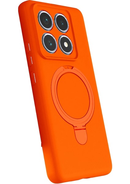 Resveq Newface Xiaomi Mi 14T Pro Regal Magsafe Standlı Kapak - Turuncu fiyatları