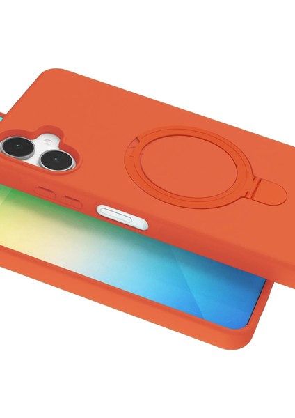 Resveq Newface Samsung Galaxy A06 Regal Magsafe Standlı Kapak - Turuncu fırsatları