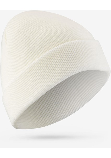 Wedze Yetişkin Manşetli Bere - Beyaz - Rider 500