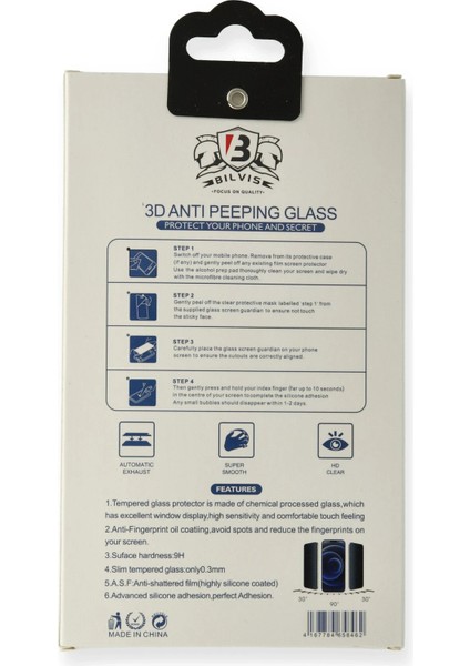 Resveq Newface Iphone 13 Pro Max Bilvis Hayalet Cam Ekran Koruyucu modelleri