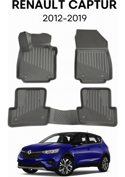 Renault Captur 2012–2019 Uyumlu 3D Havuzlu Oto Paspas Premium fırsatları