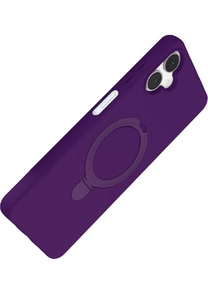 Resveq Newface Samsung Galaxy A06 Regal Magsafe Standlı Kapak - Derin Mor modelleri