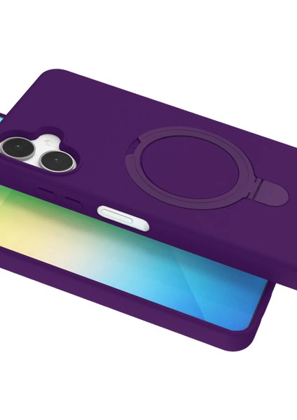 Resveq Newface Samsung Galaxy A06 Regal Magsafe Standlı Kapak - Derin Mor fırsatları