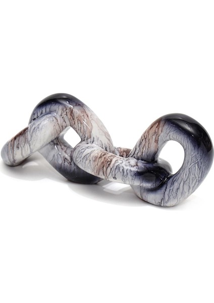 Dekoratif Karanlıkta Akış Kalın Siyah Zincir (26 Cm)